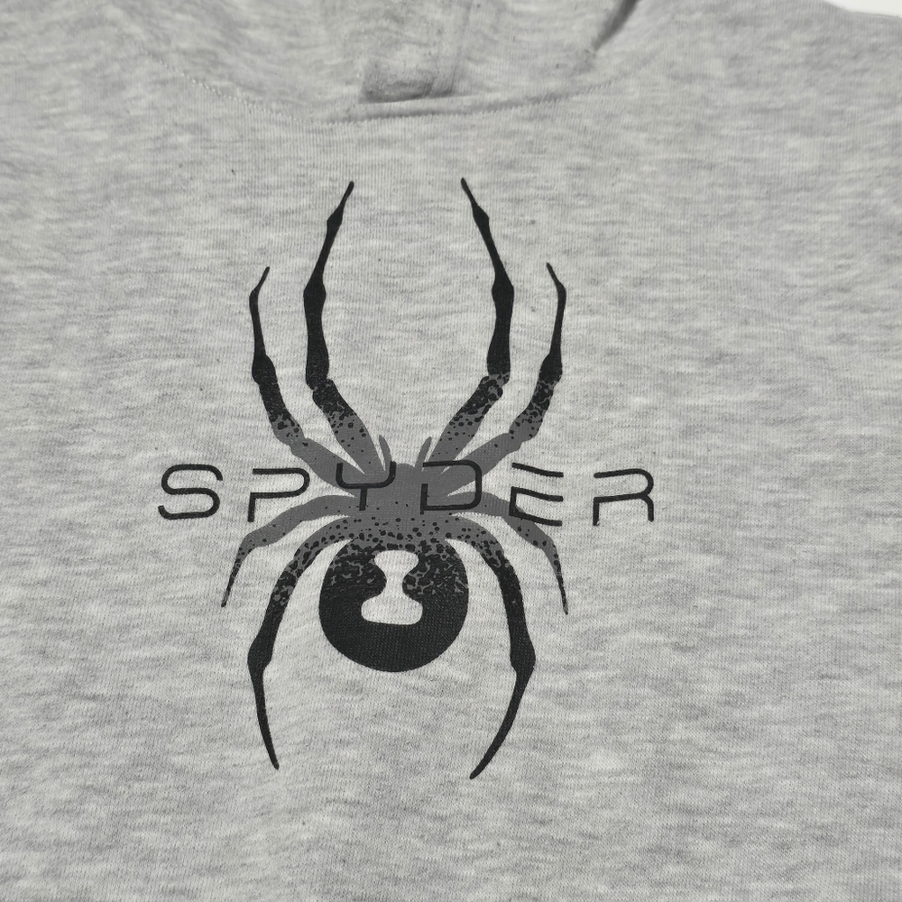 Gray Spider Logo Boy's Size 5/6 Fleece Hoodie - Picture 2 of 10